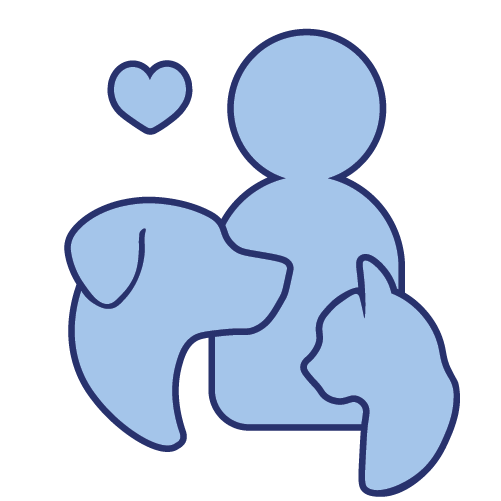 person and animals icon