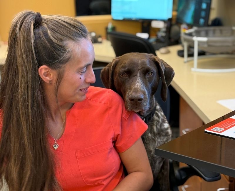 vet with dog Compassionate, Accessible Veterinary Care